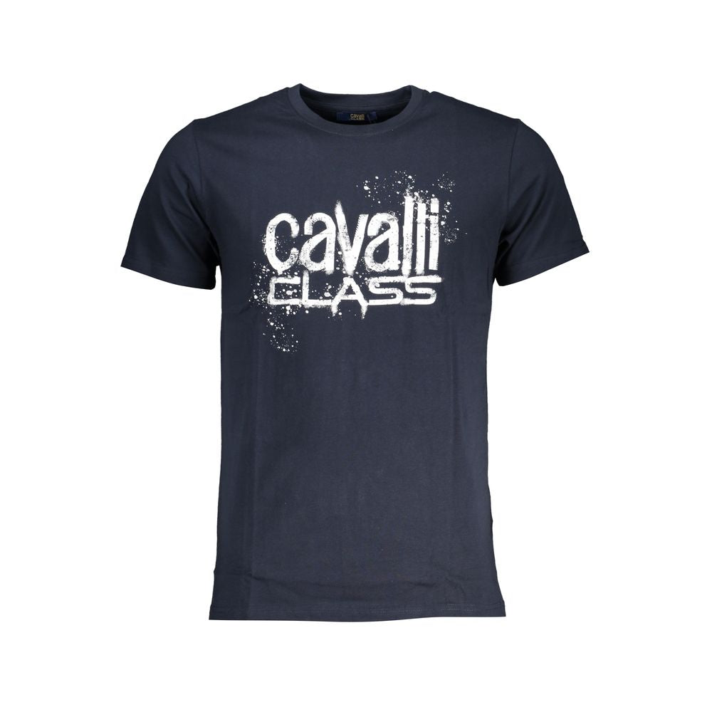 Cavalli Class Blu Cotton Men T-Shirt