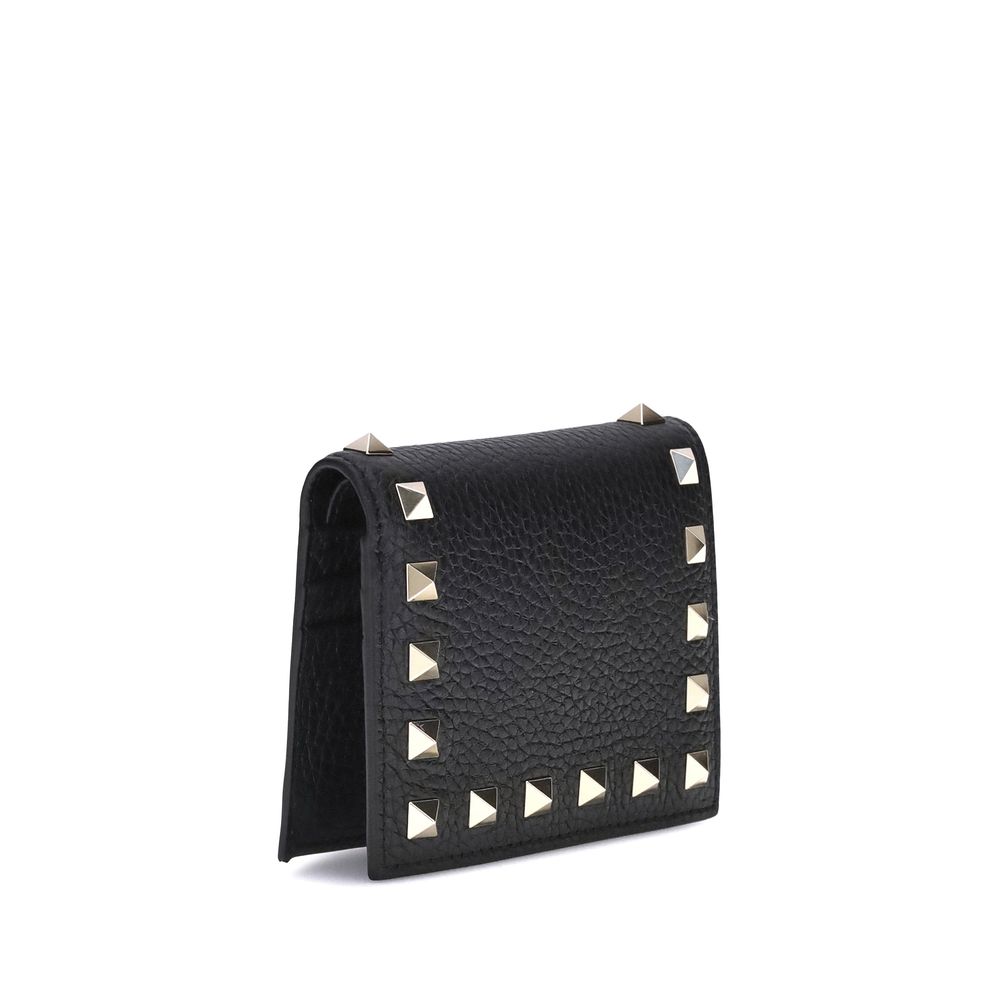 Valentino Garavani Black Calf Leather Bos Taurus Wallet