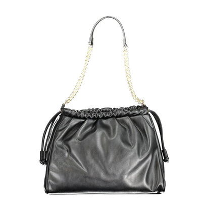 Mario Valentino Black Polyurethane Women Shoulder Bag