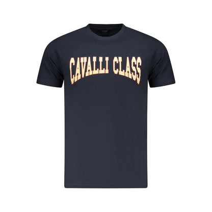 Cavalli Class Blue Cotton Men T-Shirt