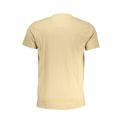 Cavalli Class Beige Cotton Men T-Shirt