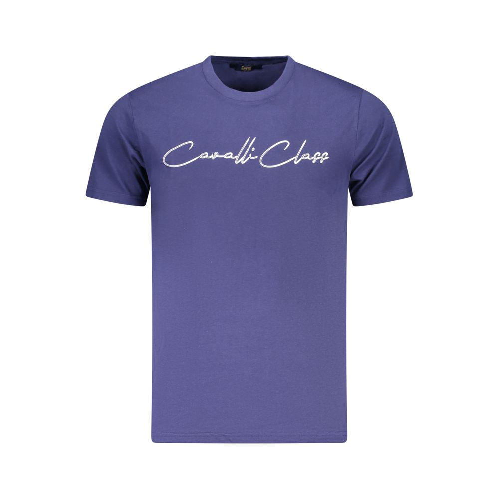 Cavalli Class Blu Cotton Men T-Shirt
