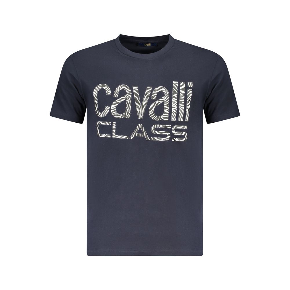Cavalli Class Blue Cotton Men T-Shirt