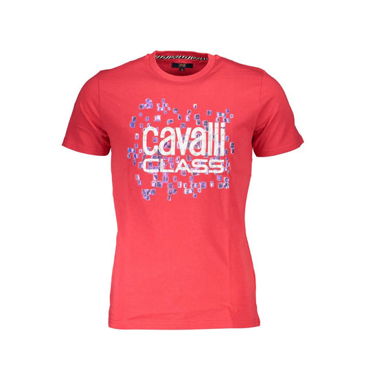 Cavalli Class Red Cotton Men T-Shirt