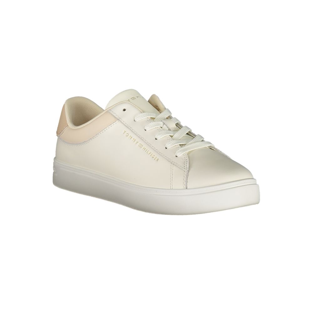 Tommy Hilfiger Beige Polyurethane Women Sneaker