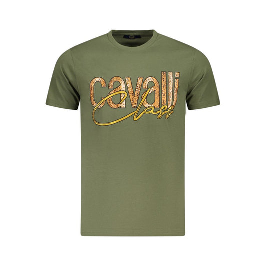 Cavalli Class Verde Cotton Men T-Shirt
