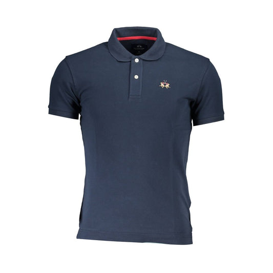 La Martina Blue Cotton Men's Polo Shirt
