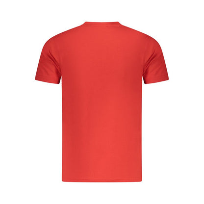 Cavalli Class Rosso Cotton Men T-Shirt