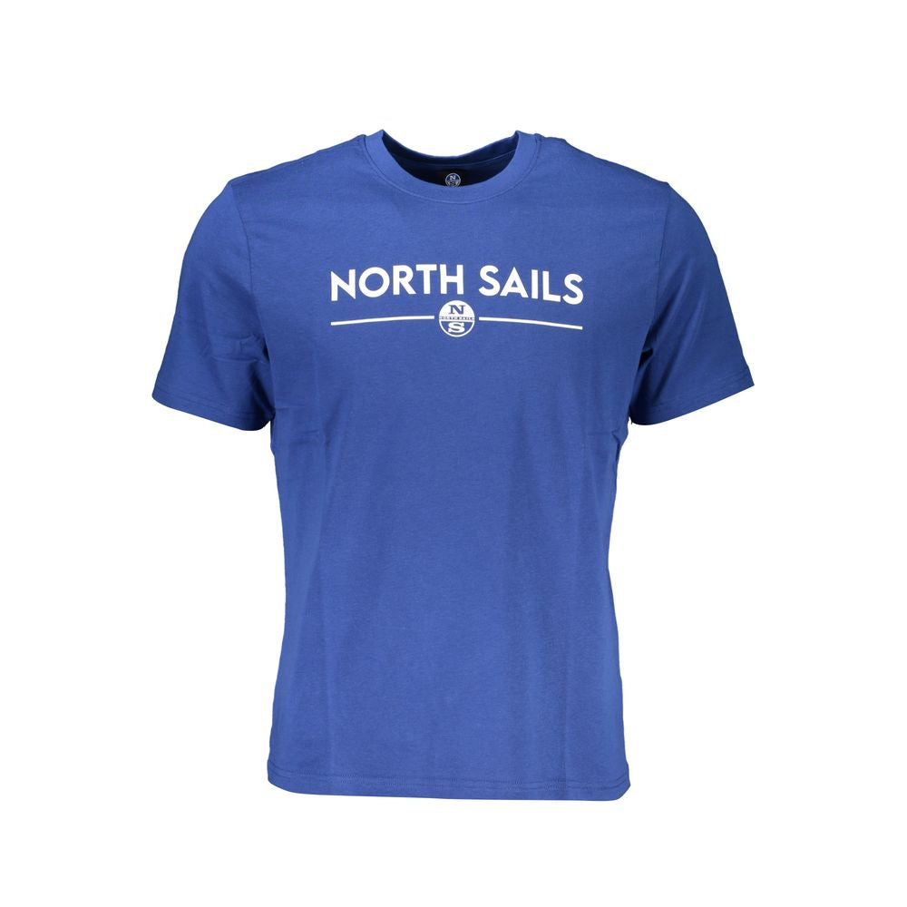 North Sails Blu Cotton Men T-Shirt