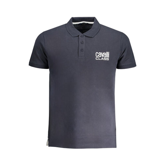 Cavalli Class Blu Cotton Men Polo