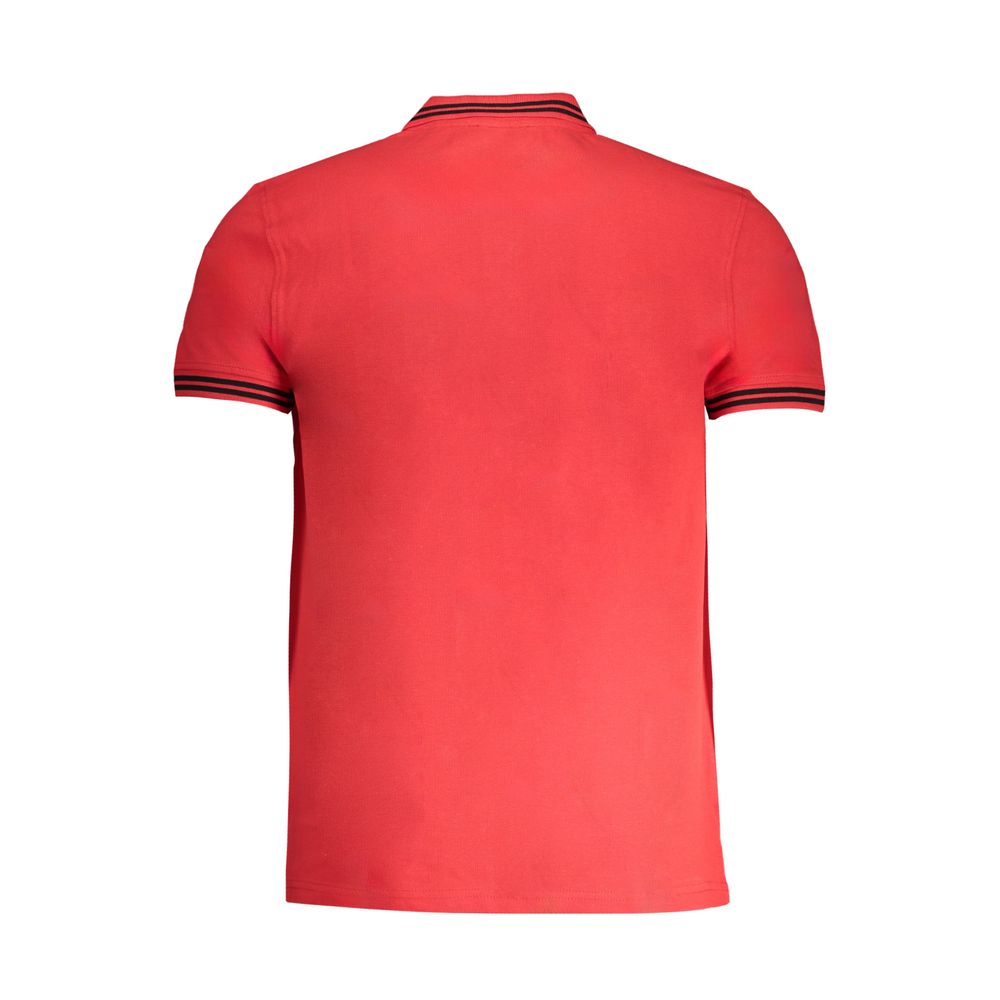 Cavalli Class Red Cotton Mens Polo Shirt