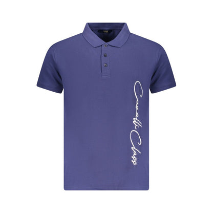 Cavalli Class Blu Cotton Men Polo