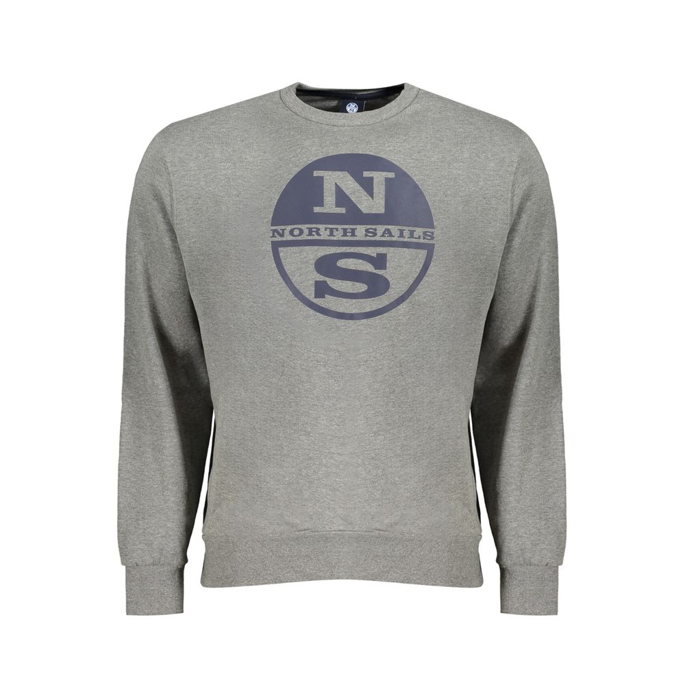 North Sails Grigio Cotton Men Sweatshirt