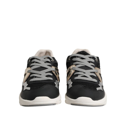 Dolce & Gabbana Multicolor Suede Low Top Men Sneaker Shoes