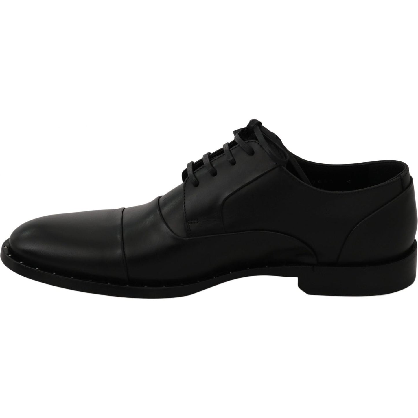 Dolce & Gabbana Black Leather Derby Formal Shoes