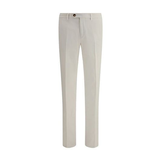 Brunello Cucinelli White Cotton Casual Pants