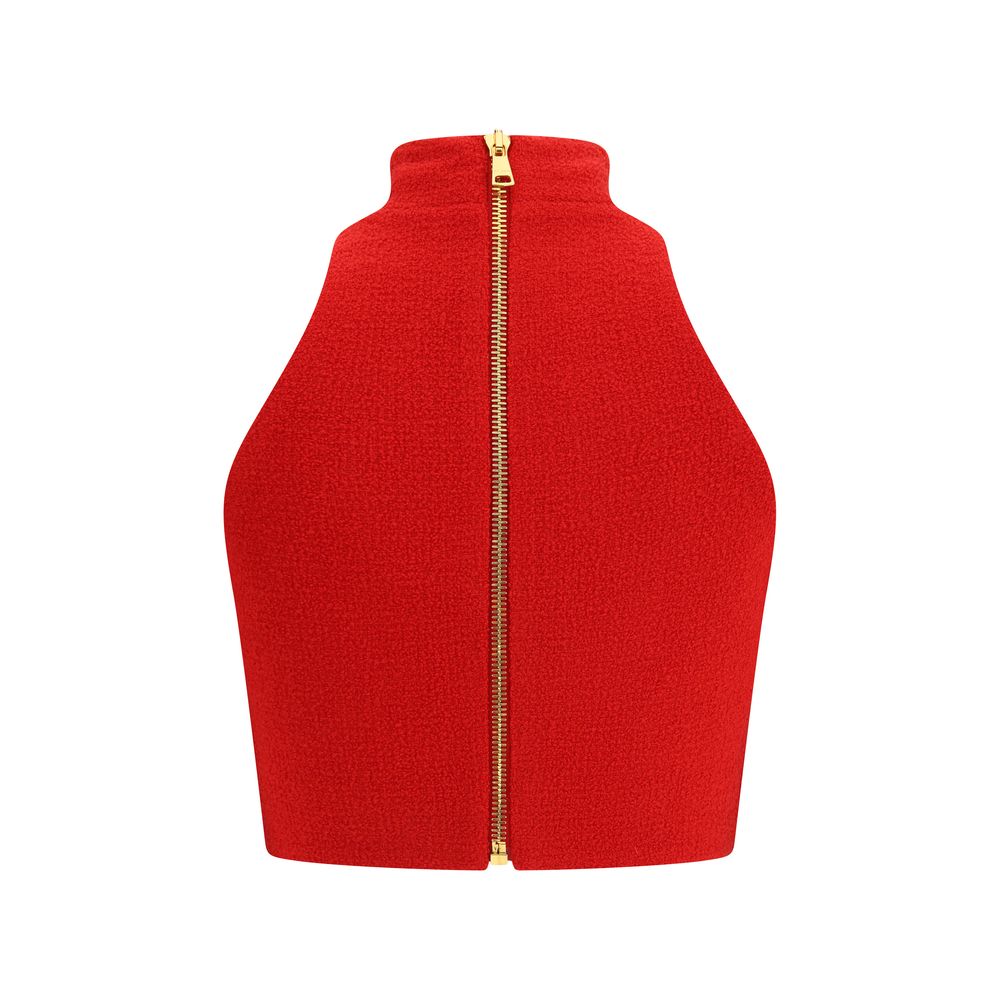 Balmain Multicolor Fleece Wool Top