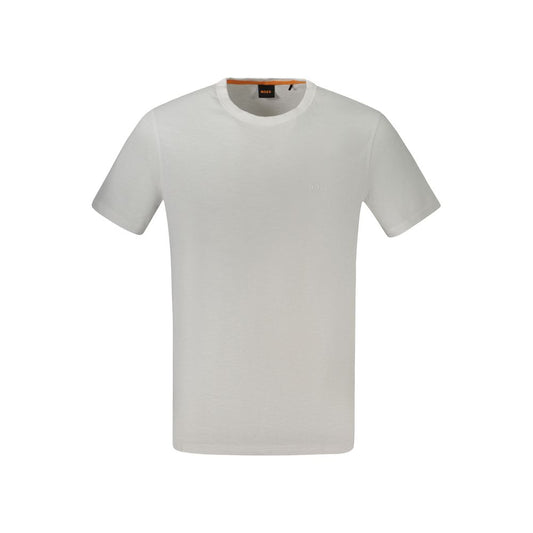 Hugo Boss White Cotton Mens T-Shirt