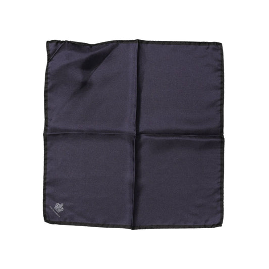 Dolce & Gabbana Blue DG Crown Silk Square Men Foulard Scarf