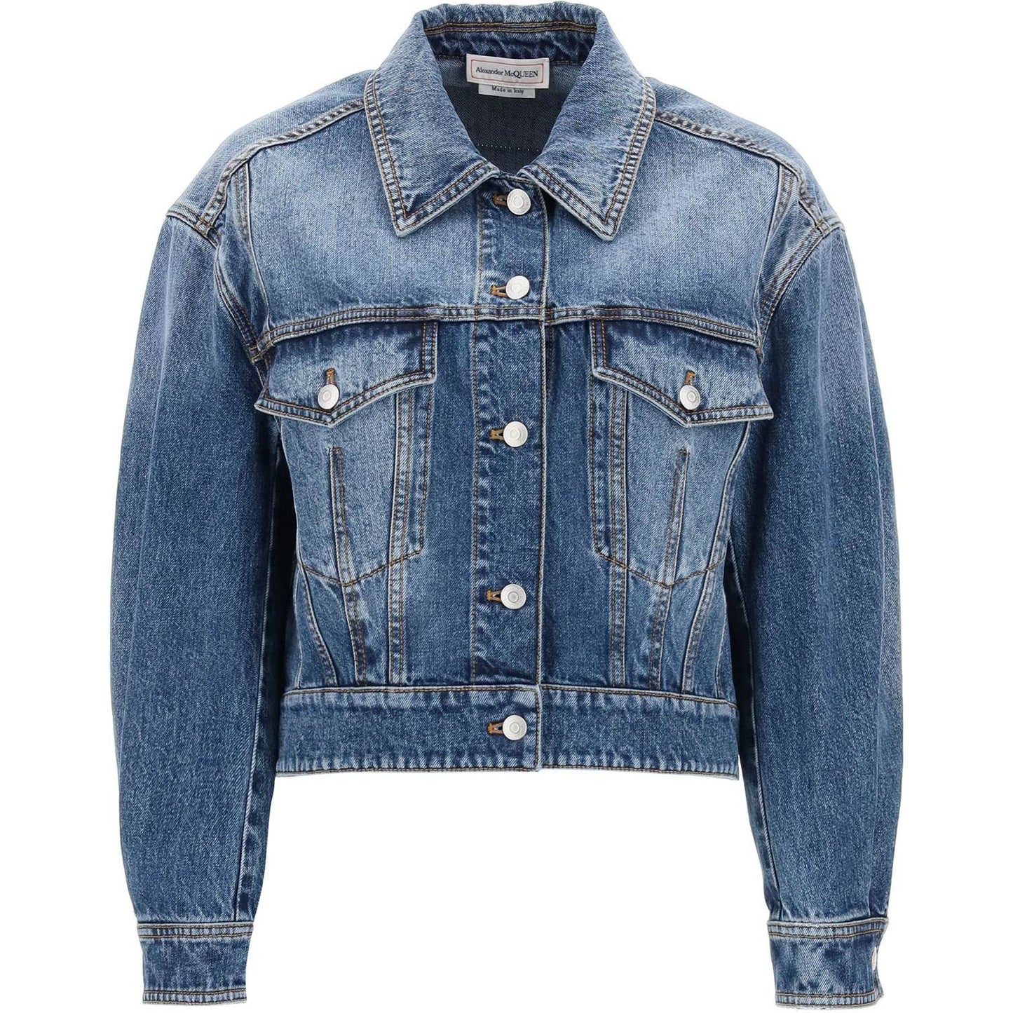 Alexander Mcqueen denim cocoon jacket