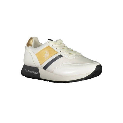 U.S. POLO ASSN. White Polyurethane Women Sneaker