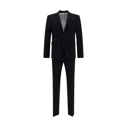 Dsquared² Black Fleece Wool Two-Piece Suit