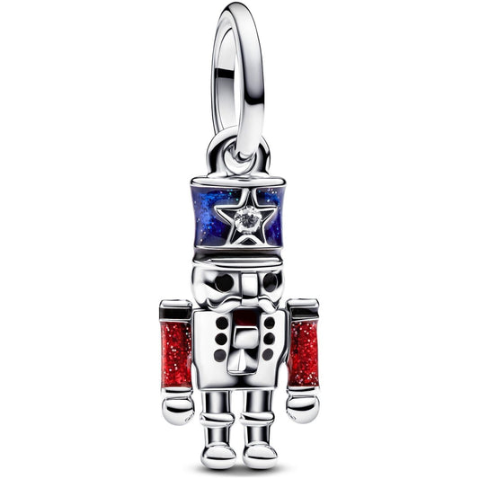 PANDORA CHARMS Mod. MOVEABLE NUTCRACKER DANGLE DESIGNER FASHION JEWELLERY PANDORA