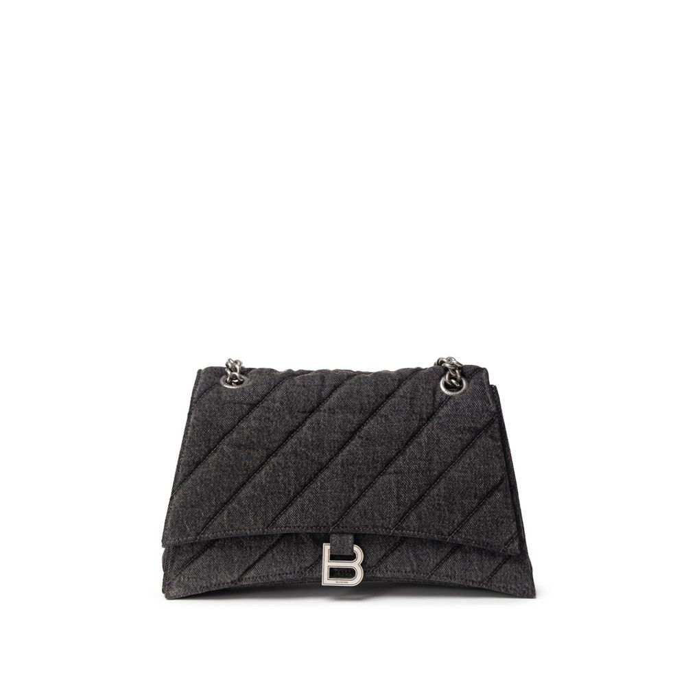 Balenciaga Black Fabric And Leather Shoulder Bag Balenciaga
