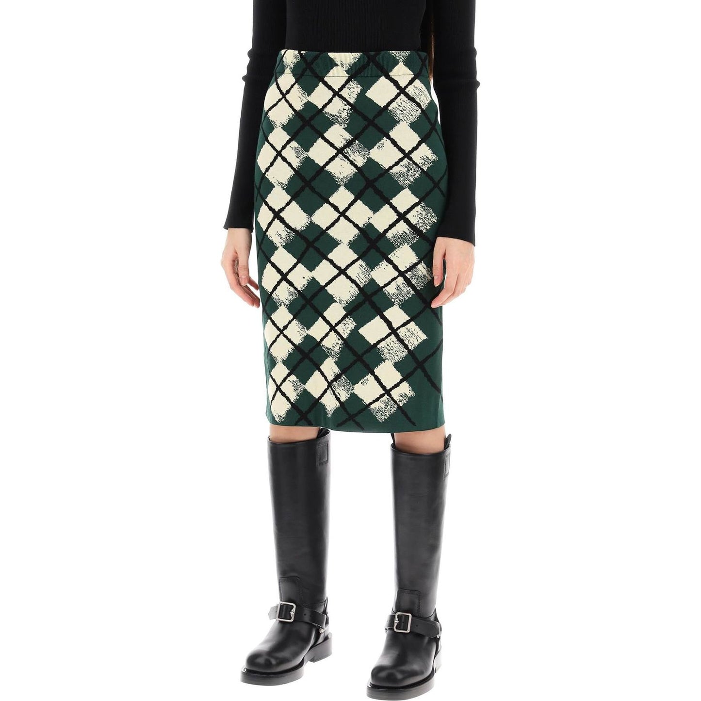 Burberry "knitted diamond pattern midi skirt Skirts Burberry