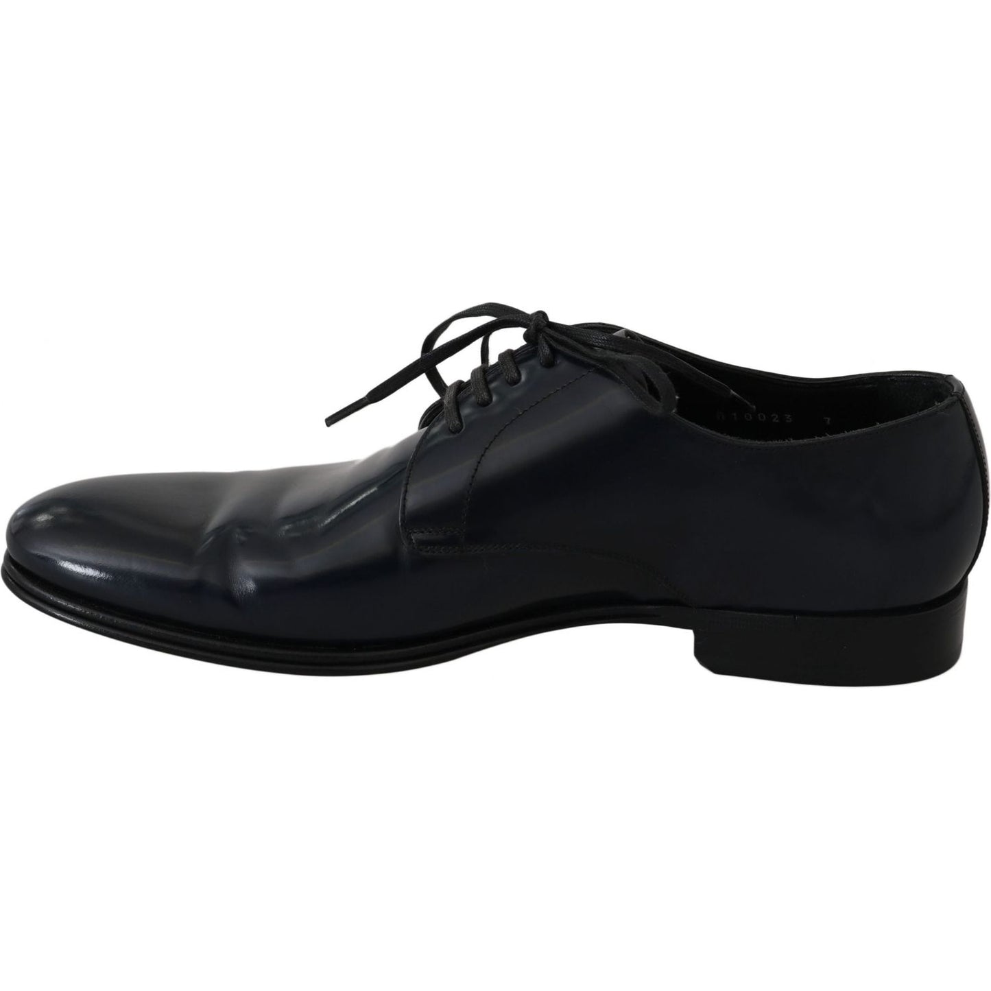 Dolce & Gabbana Elegant Dark Blue Leather Derby Dress Shoes Dolce & Gabbana