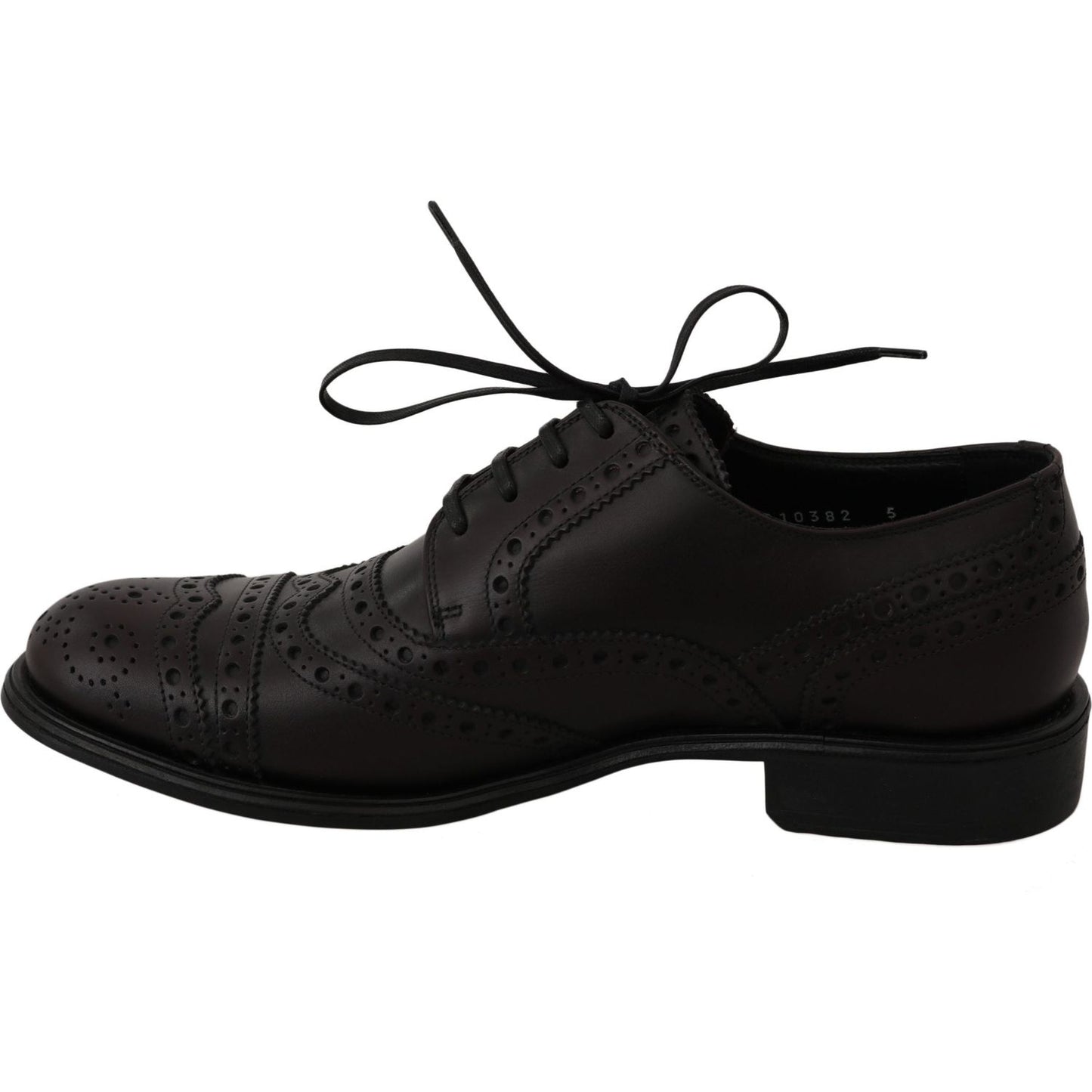 Dolce & Gabbana Elegant Bordeaux Wingtip Derby Dress Shoes Dress Shoes Dolce & Gabbana