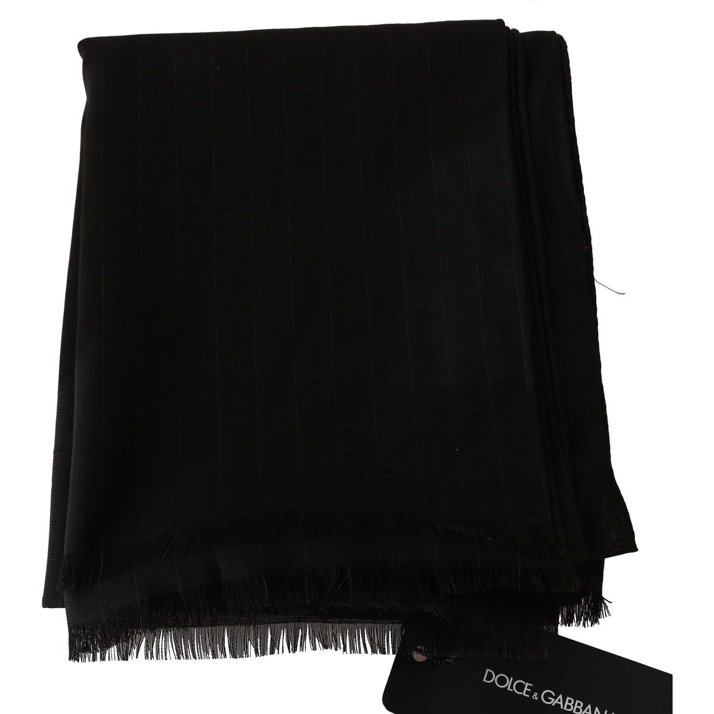 Dolce & Gabbana Elegant Striped Wool Men's Scarf Wool Wrap Shawls Dolce & Gabbana