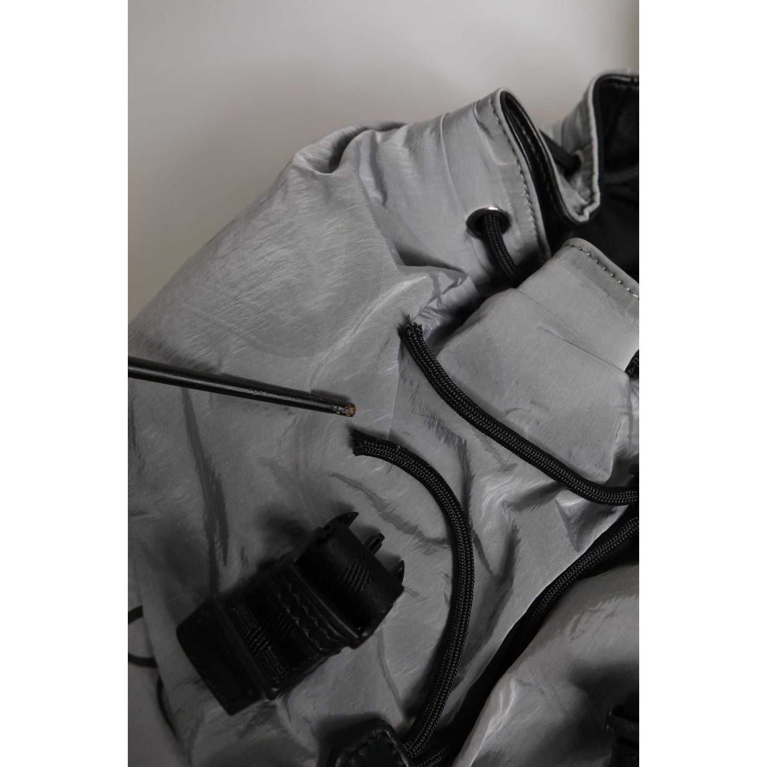 Dolce & Gabbana Gray Milano Print Drawstring Travel Backpack Bag