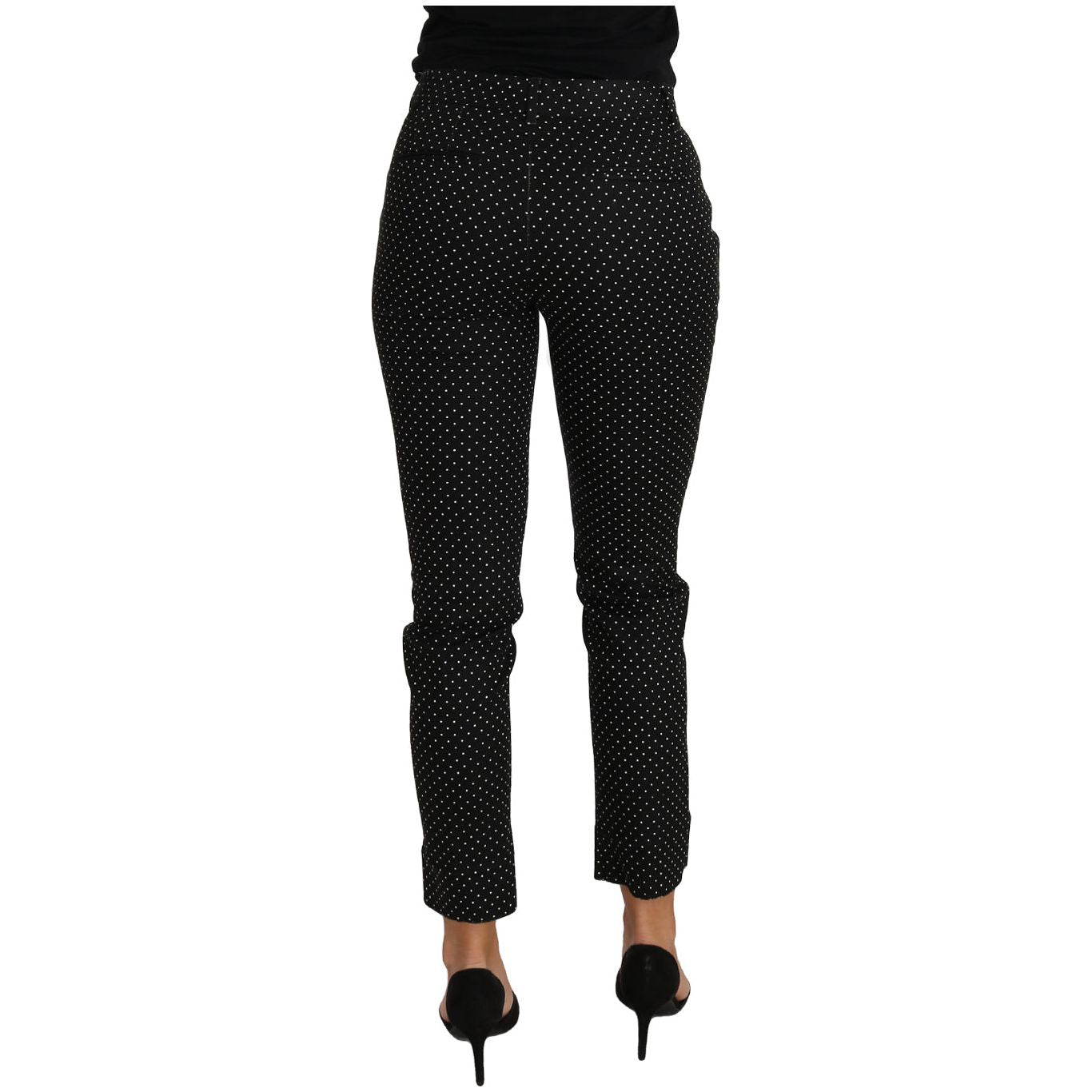 Dolce & Gabbana Elegant Polka Dot Cropped Trousers Jeans & Pants Dolce & Gabbana