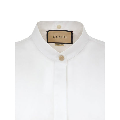 Gucci White Cotton Dress Shirt
