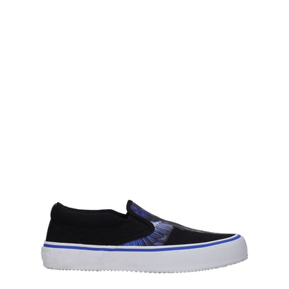 Marcelo Burlon Black Fabric Slip-On Loafers
