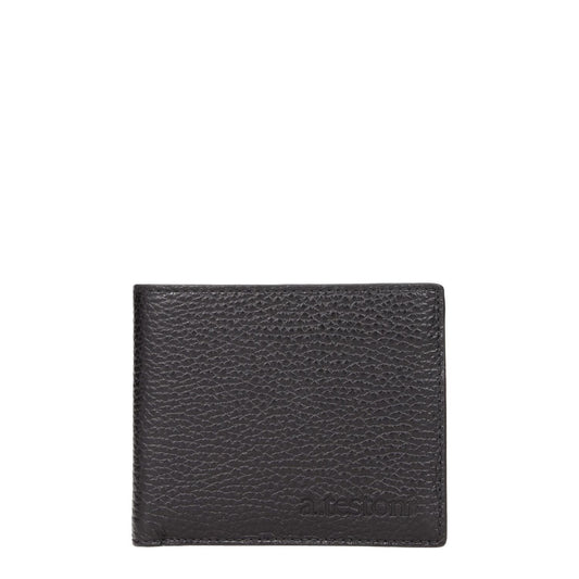 Testoni Black Leather Wallet Testoni