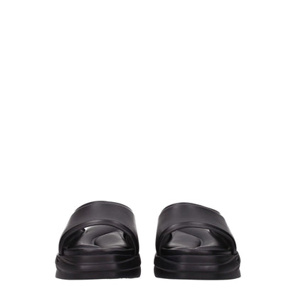 Alyx Black Leather Slippers Alyx