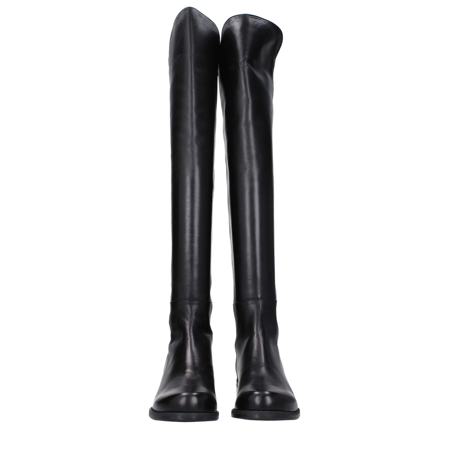 Stuart Weitzman Black Leather Over The Knee