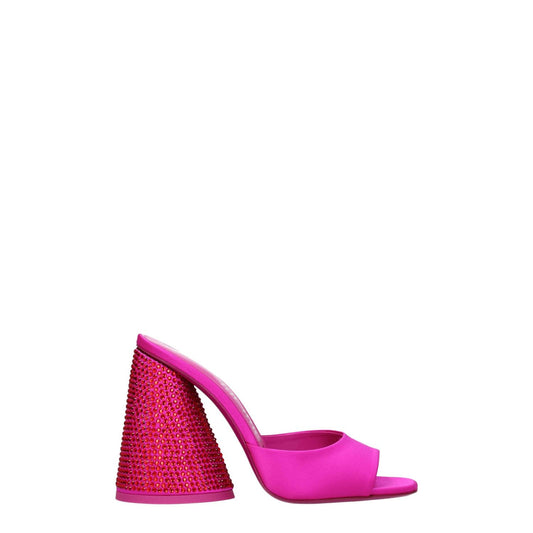 The Attico Pink Satin Platform Sandals