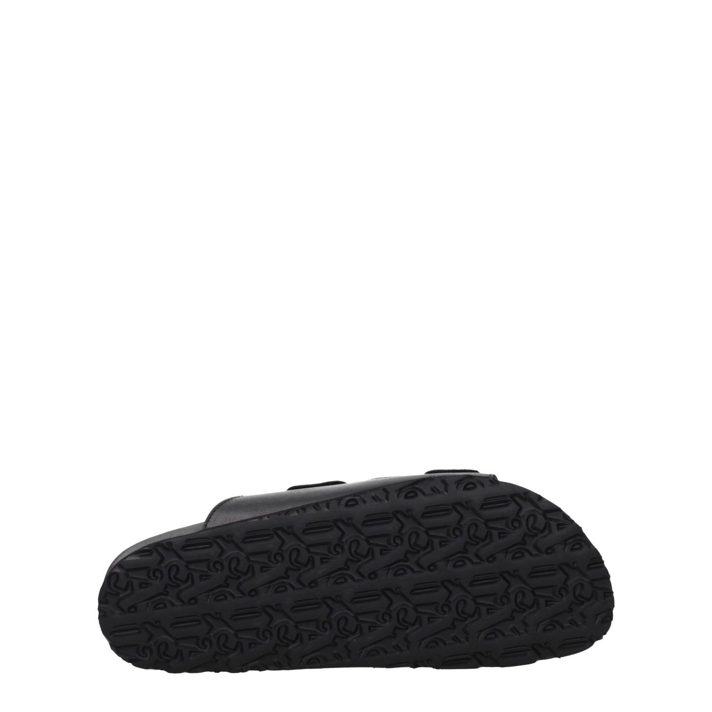 Palm Angels Black Leather Slippers