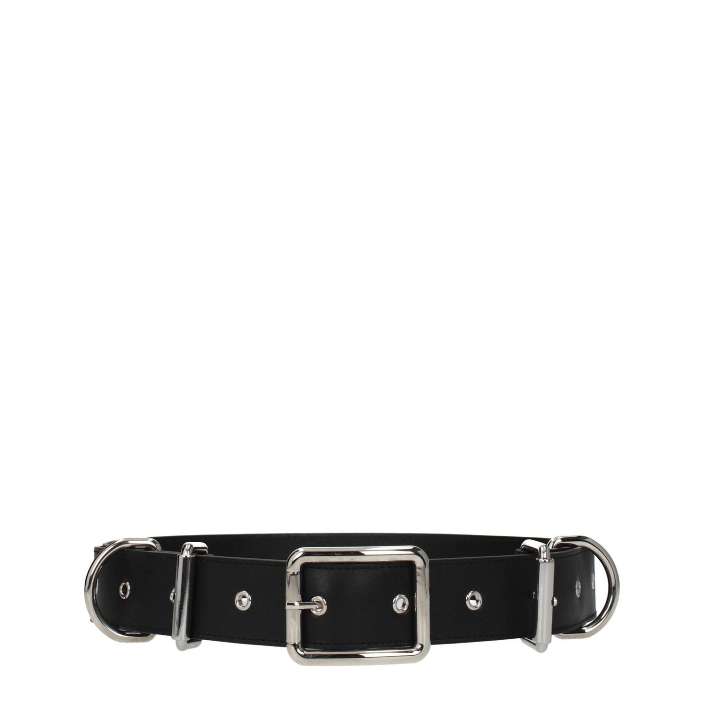 Moschino Black Leather Belt