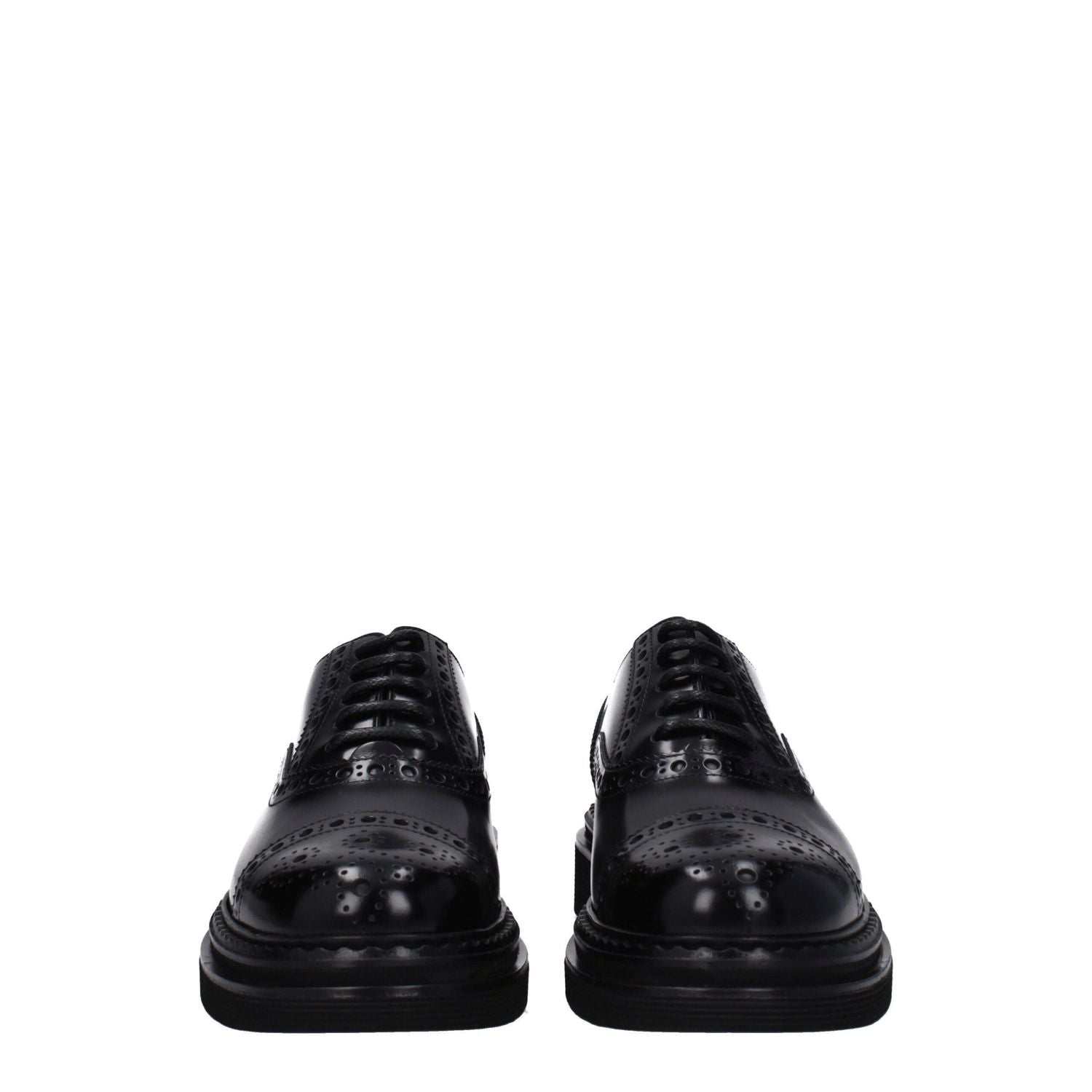 Dolce & Gabbana Black Leather Oxfords And Derbies