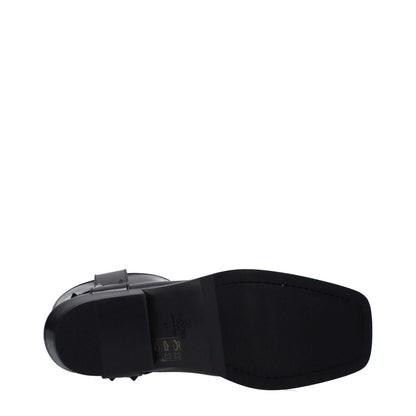 Valentino Garavani Black Leather Ankle Boots