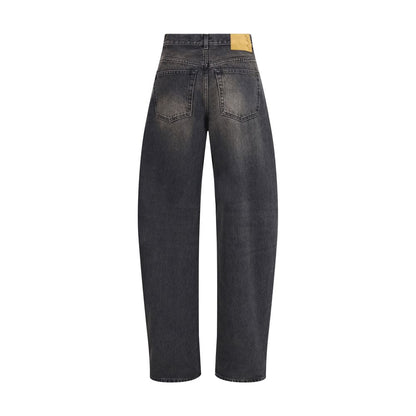 Haikure Black Cotton Relaxed Fit Jeans Haikure
