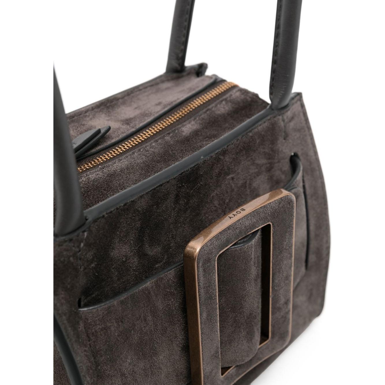 Front view with bag zipped and handles upright.