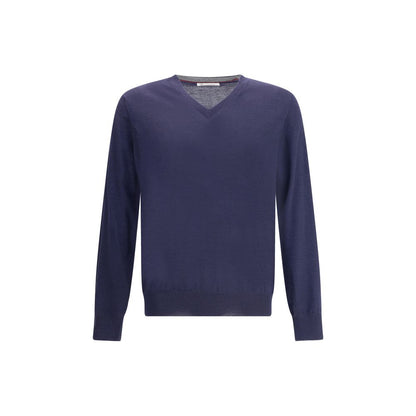 Brunello Cucinelli Blue Cashmere Cashmere Sweater