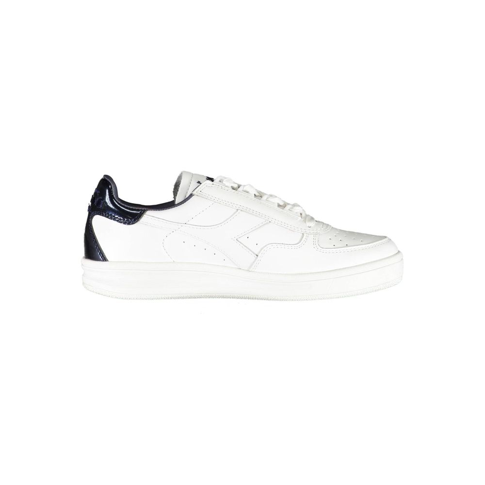Diadora White Fabric Athletic Sneakers