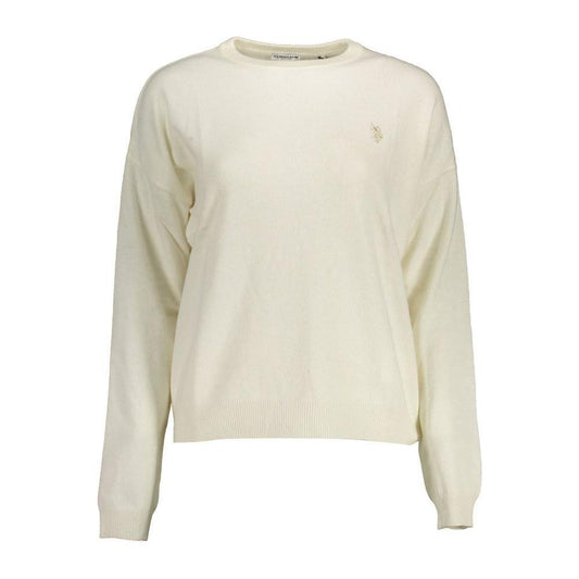 U.S. POLO ASSN. White Polyamide Women's Sweater