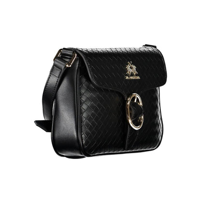 La Martina Black Polyurethane Women Shoulder Bag